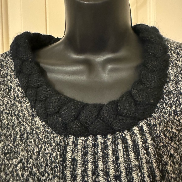 863-MTT Blush by US Angels Girls Sz. 14 Holiday Sweater Dress NWT Black /Ivory - Picture 10 of 16